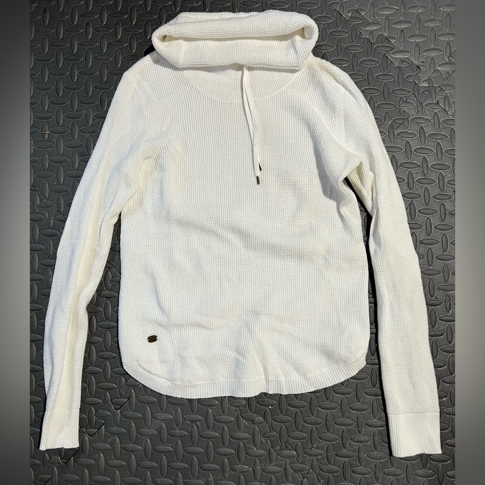 Ralph Lauren White Cowl Neck Sweater